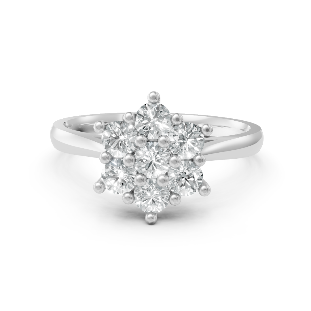 Lab Grown Diamond Cluster Ring