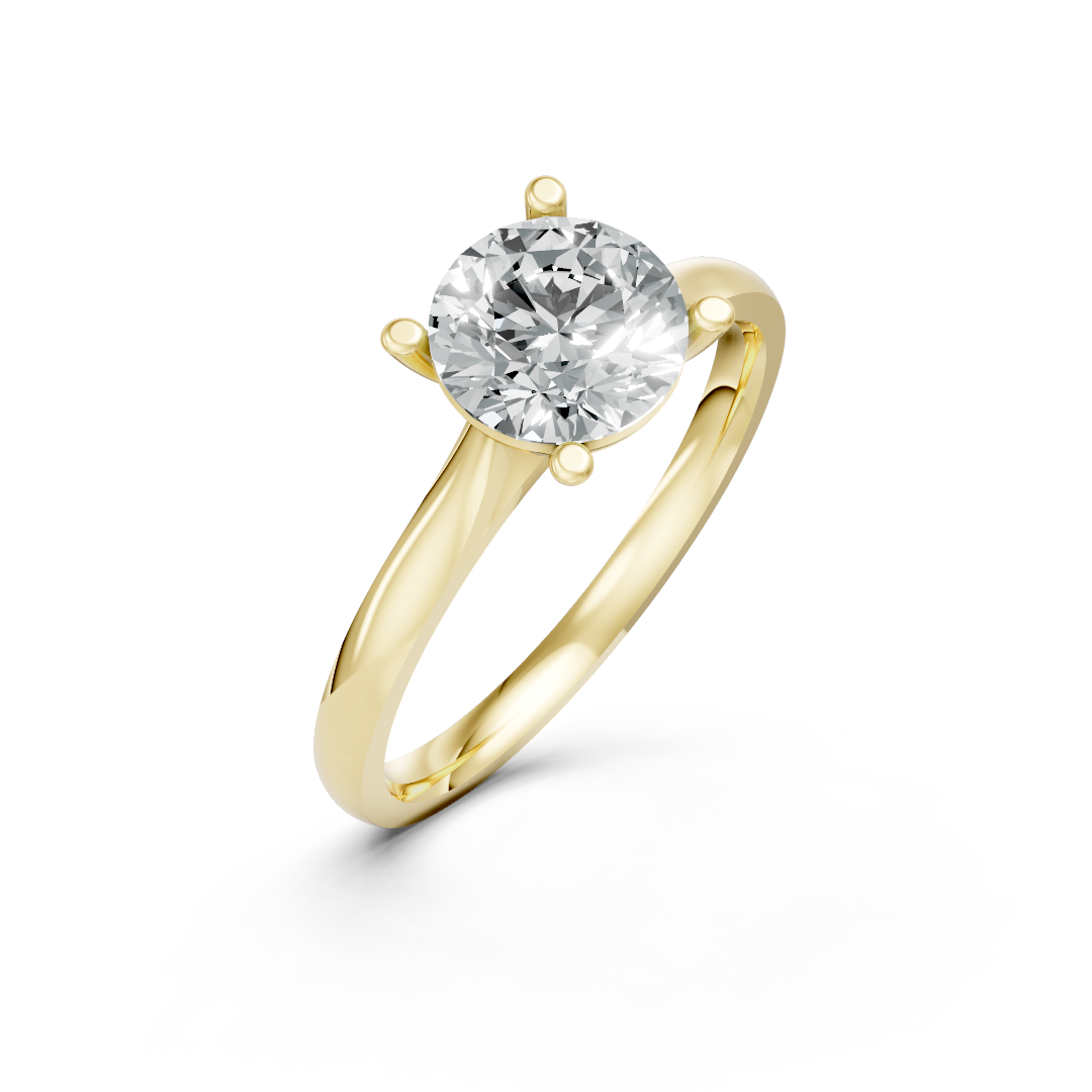 Lab Grown Diamond Round Single Stone Ring