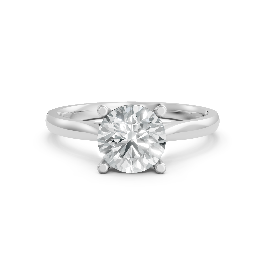 Lab Grown Diamond Round Single Stone Ring