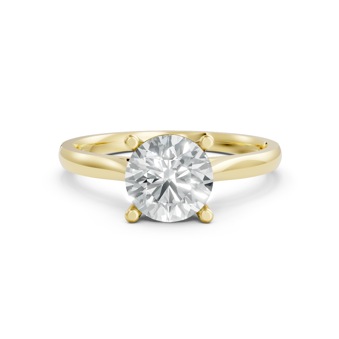 Lab Grown Diamond Round Single Stone Ring