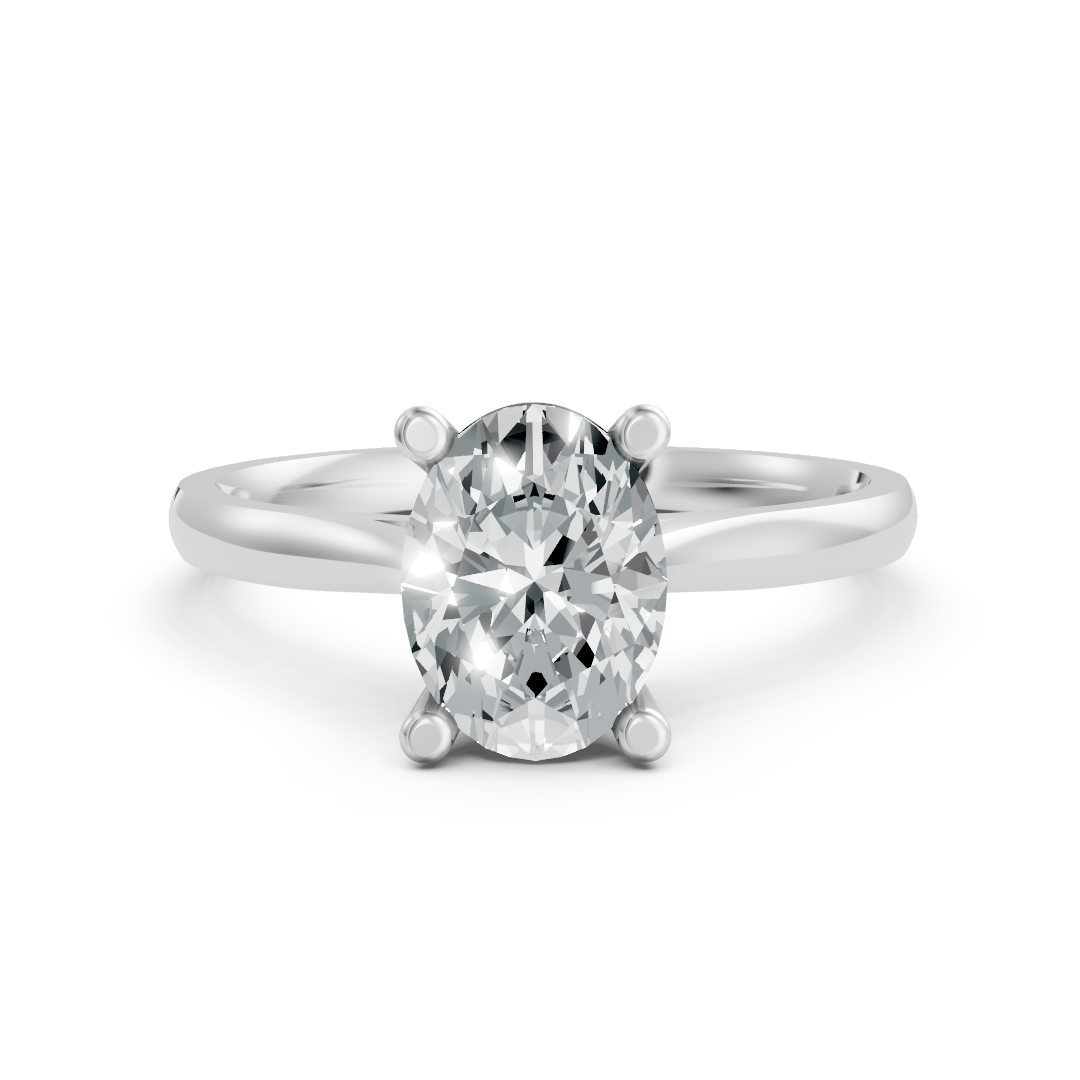 Lab Grown Diamond Oval Single Stone Ring