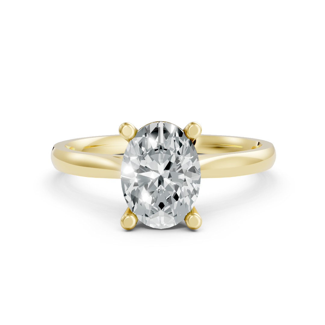 Lab Grown Diamond Oval Single Stone Ring