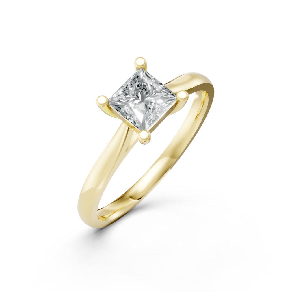 Lab Grown Diamond Princess Single Stone Ring