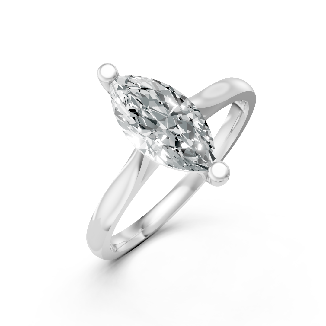 Lab Grown Diamond Marquise Single Stone Ring