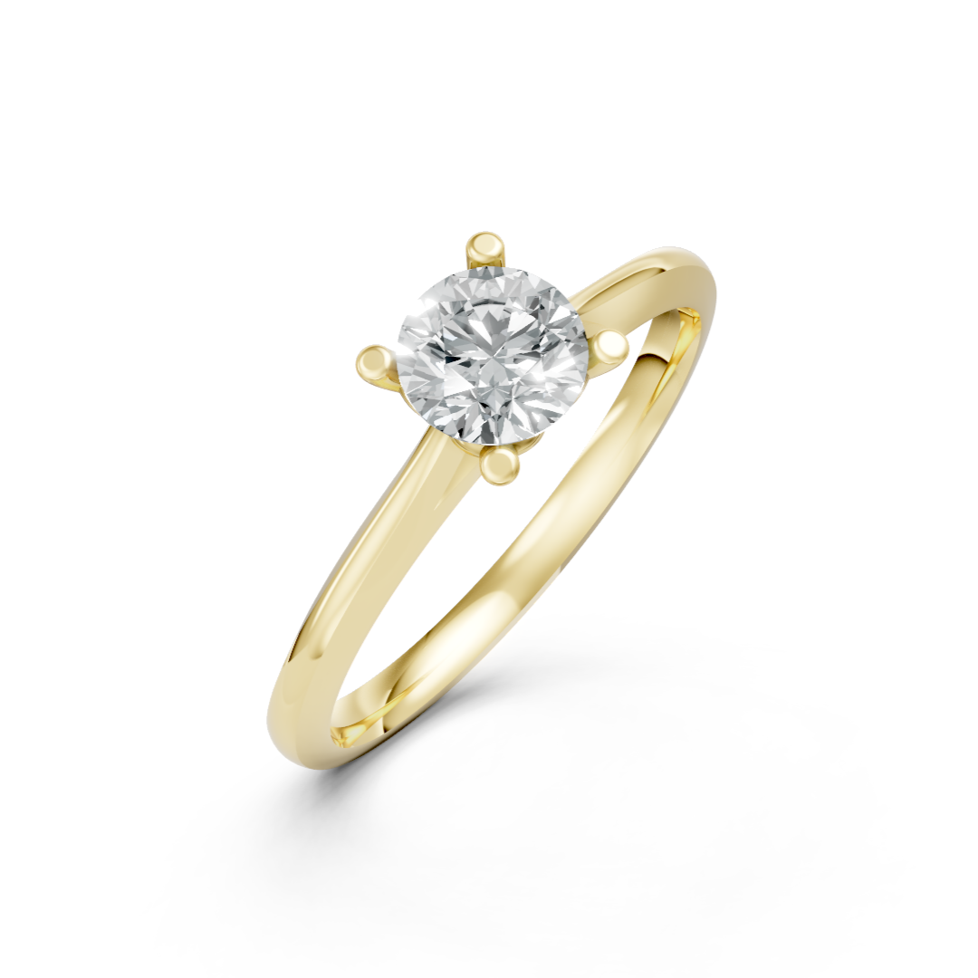 Lab Grown Diamond Round Single Stone Ring