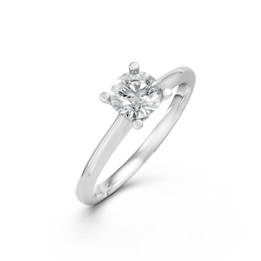 Lab Grown Diamond Round Single Stone Ring