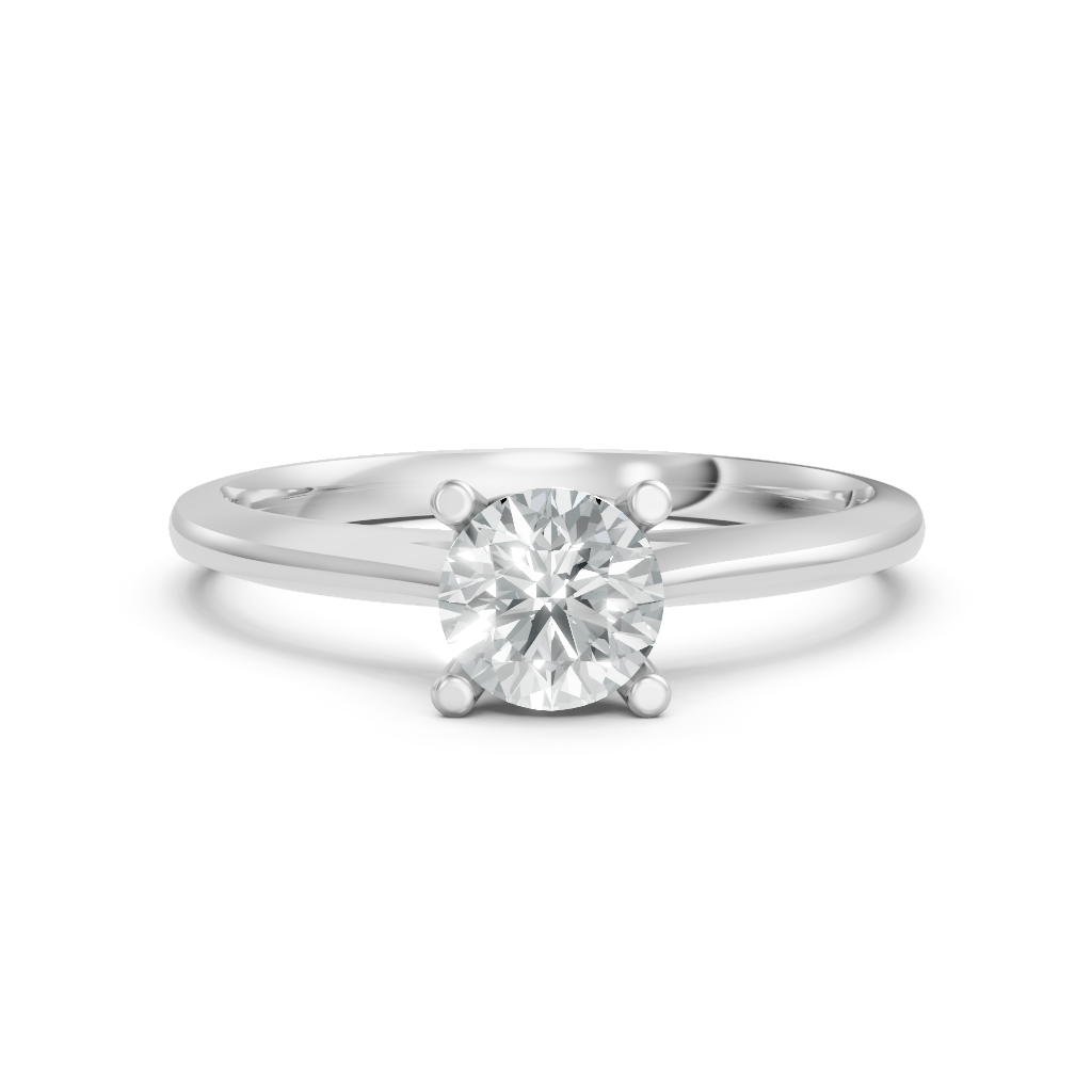 Lab Grown Diamond Round Single Stone Ring