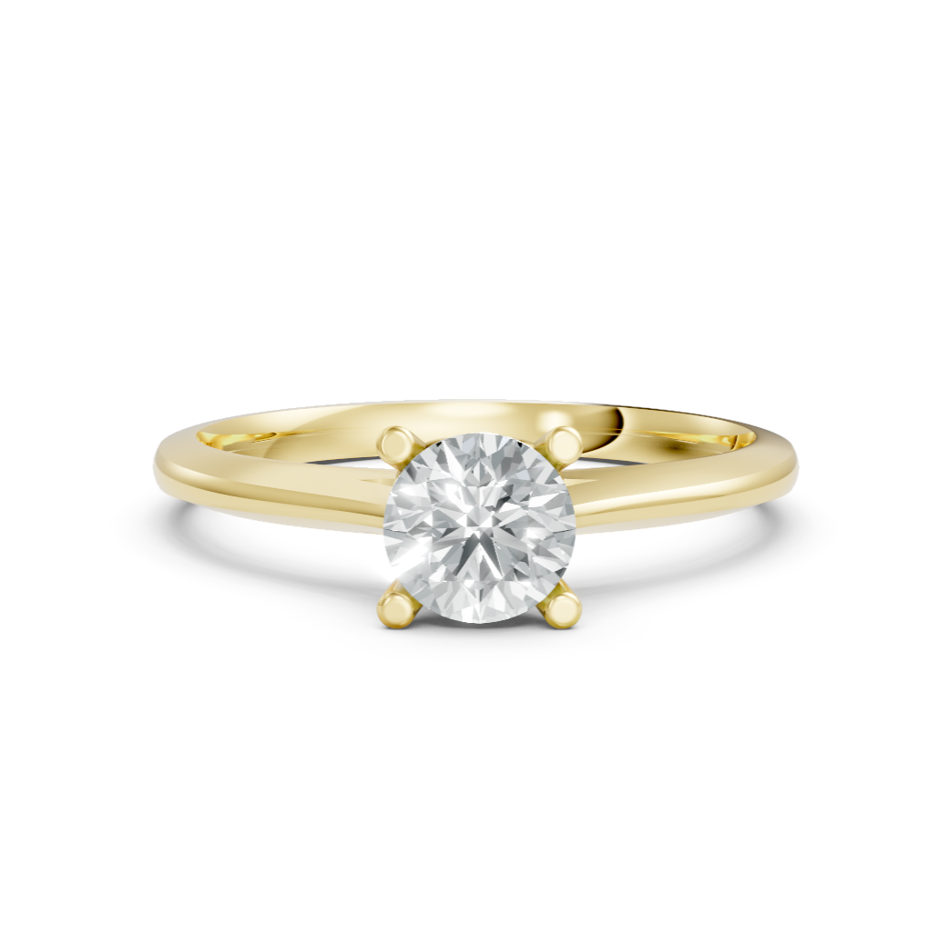 Lab Grown Diamond Round Single Stone Ring