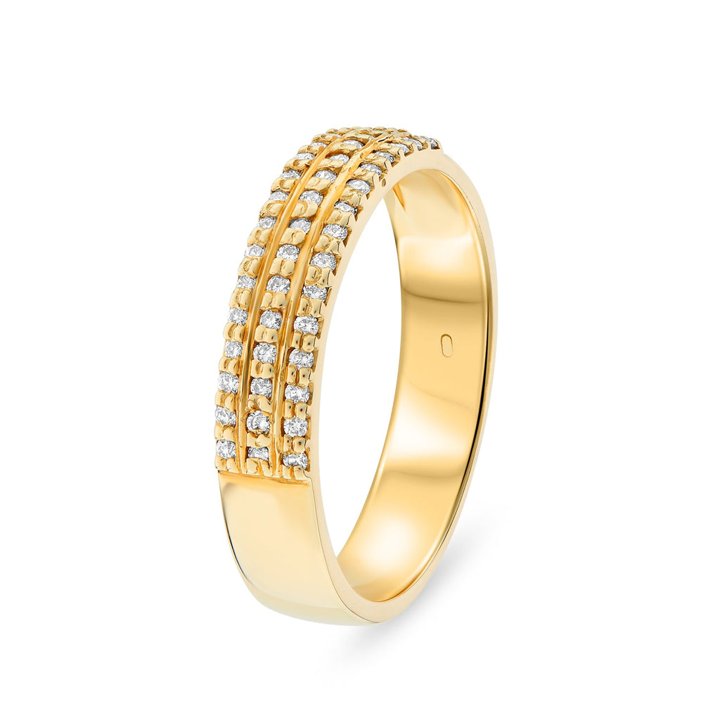 Diamond Triple Row Eternity Ring. 0.22ct