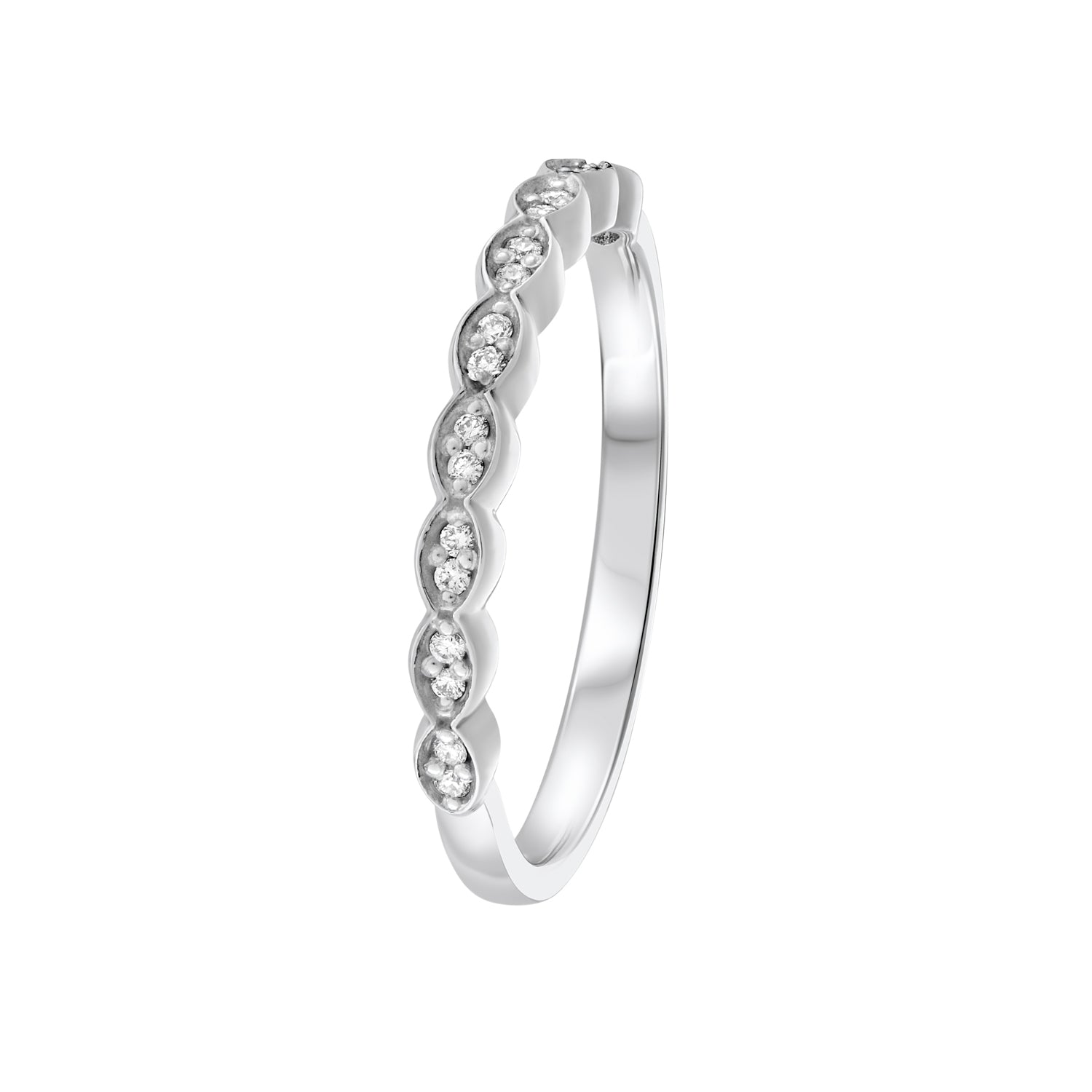 Diamond Navette Style Ring. 0.09ct