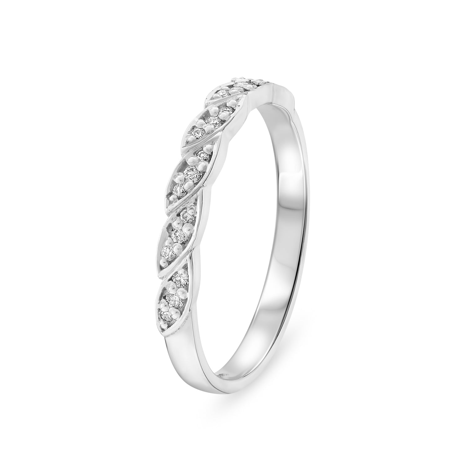 Diamond Navette Shape Setting Wedding Ring. 0.08ct