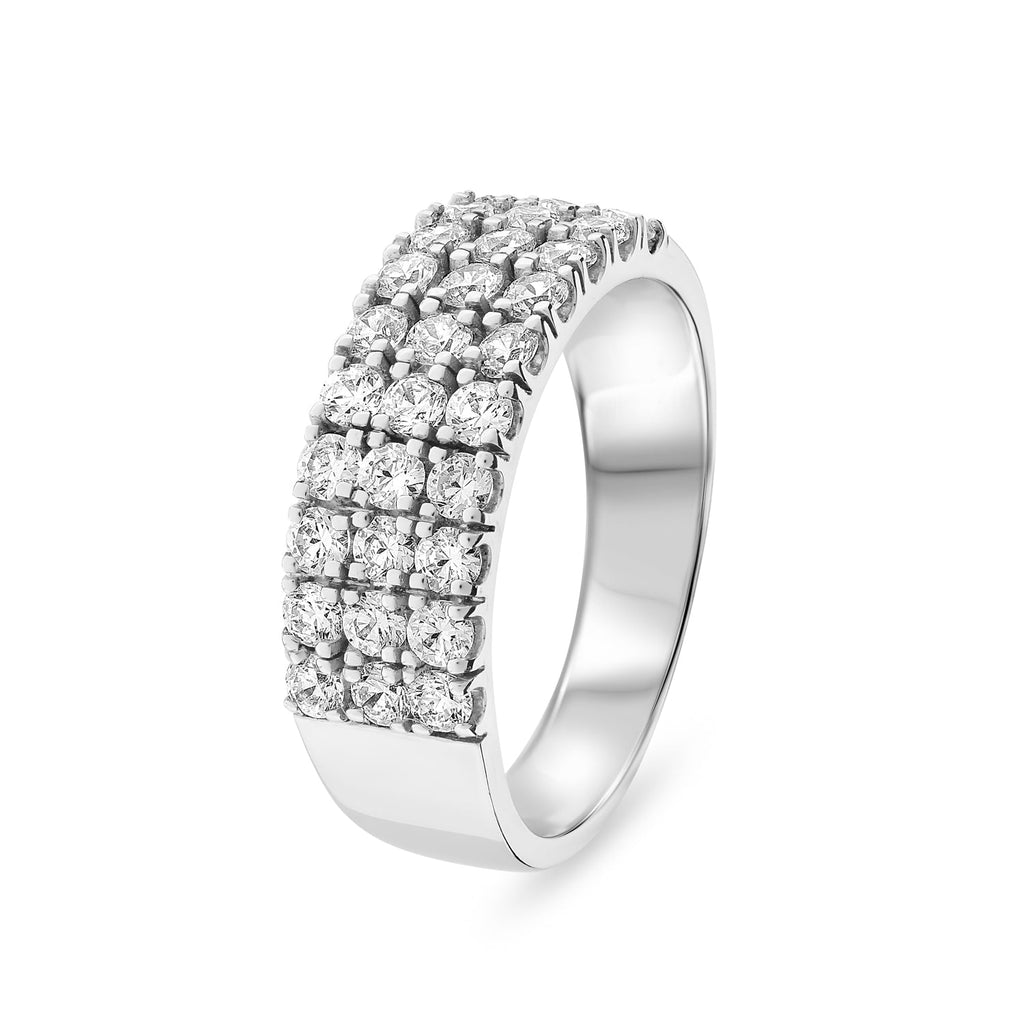 Diamond Triple Row Eternity Ring. 1.35ct