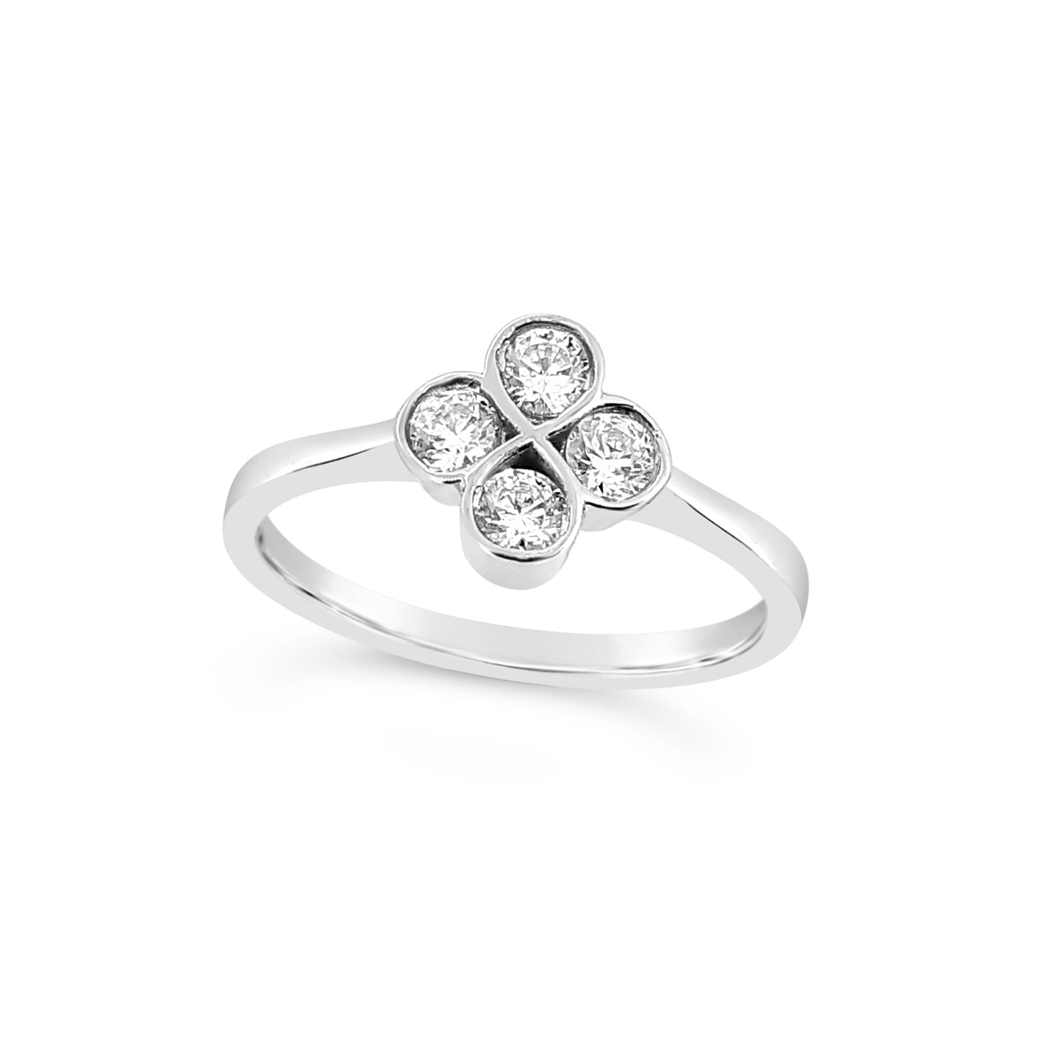Diamond Four Stone Cluster Ring. 0.54ct