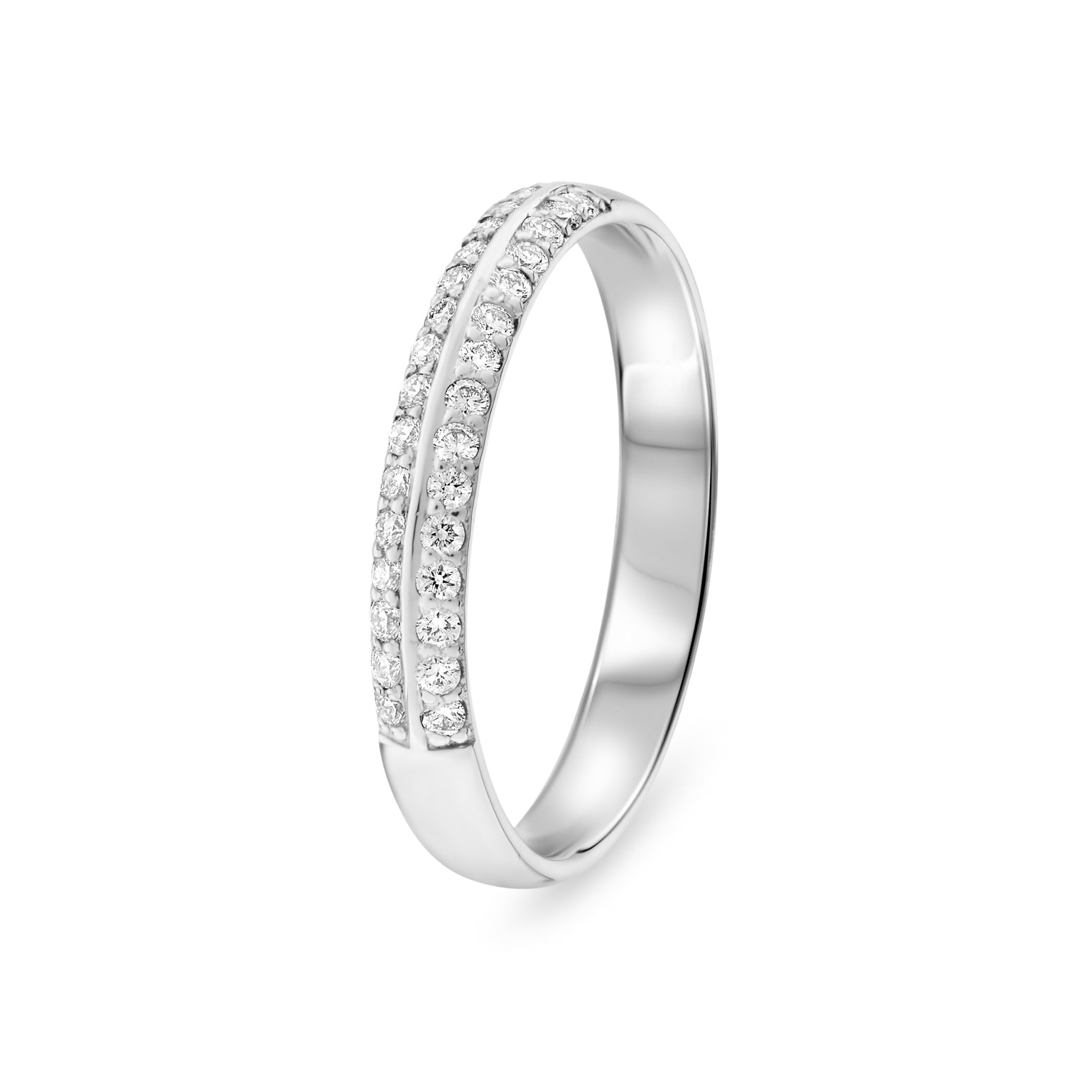 Diamond Double Row Wedding Ring. 0.24ct