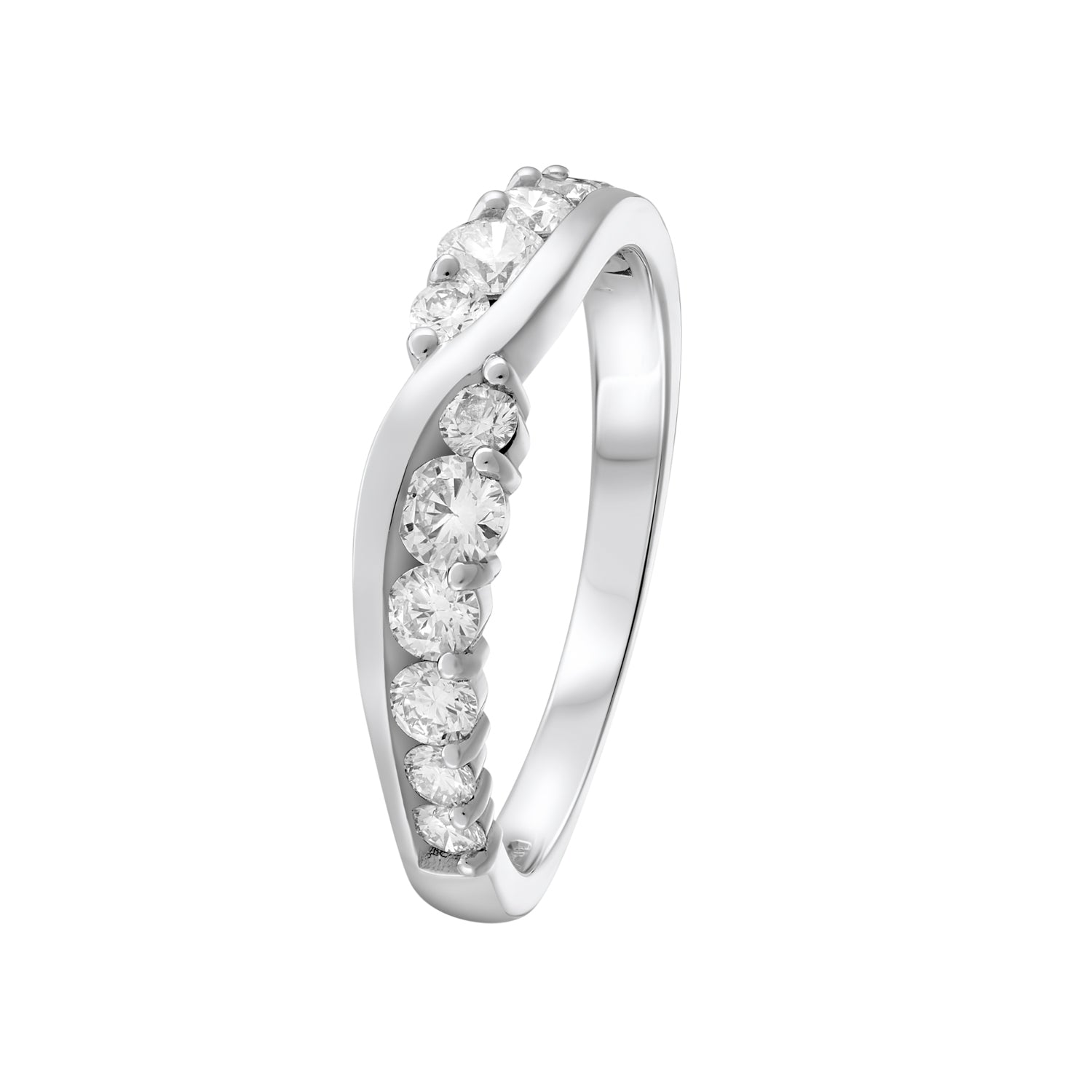 Diamond Crossover Wedding Ring c.0.80ct