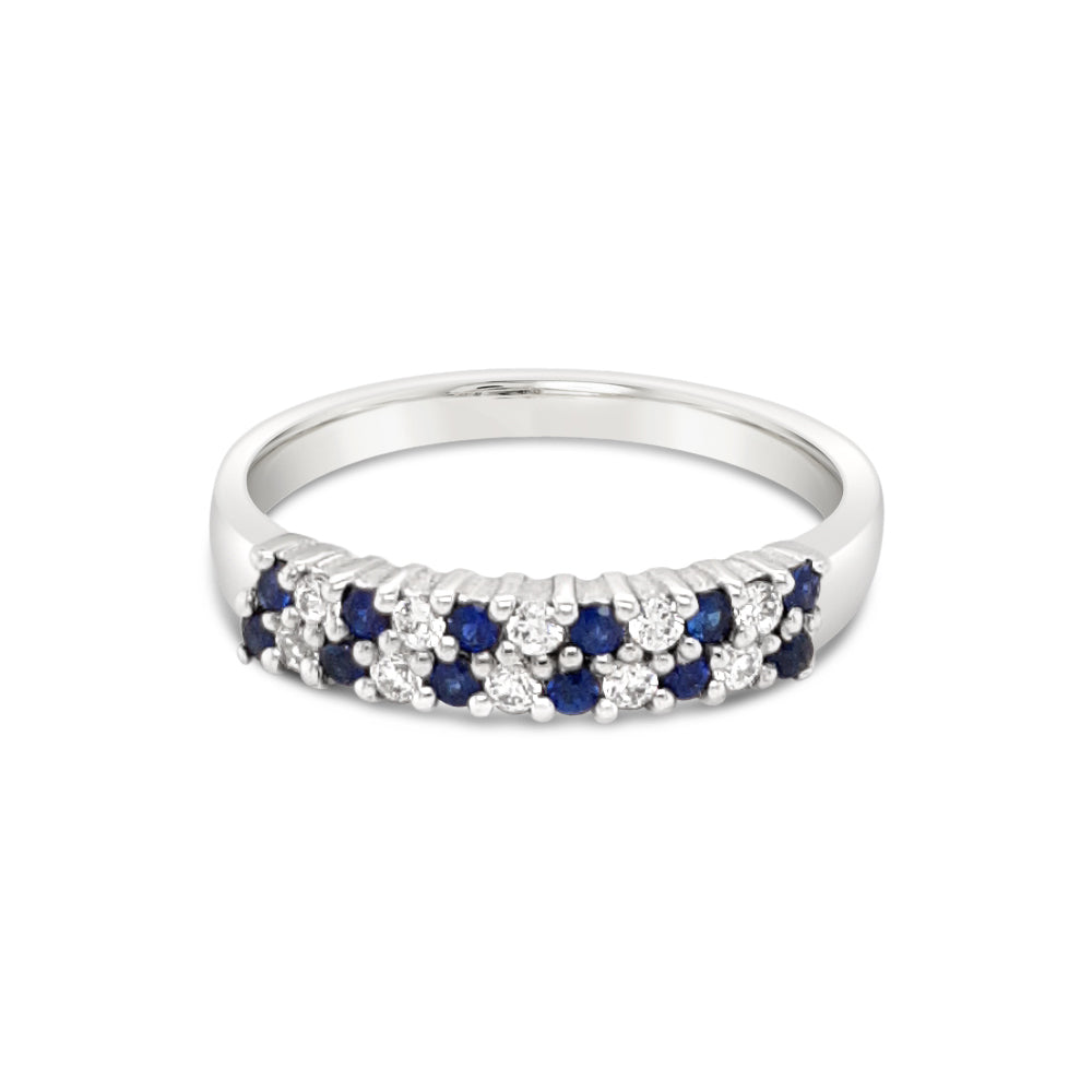 Diamond and Gemstone Eternity Ring. c.0.17ct