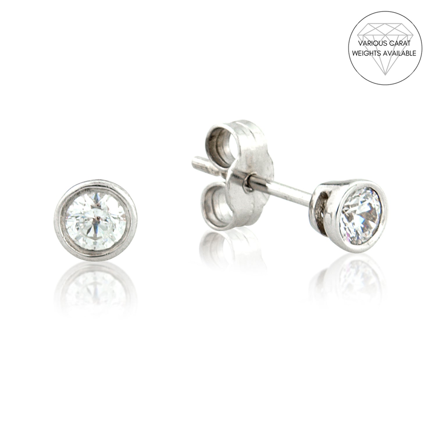 Diamond Single Stone Earrings