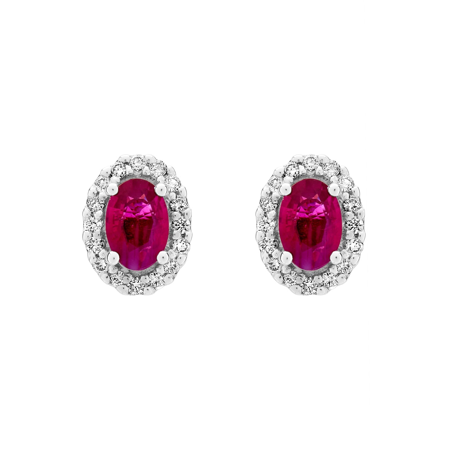 Diamond and Gemstone Cluster Earrings. 0.20ct