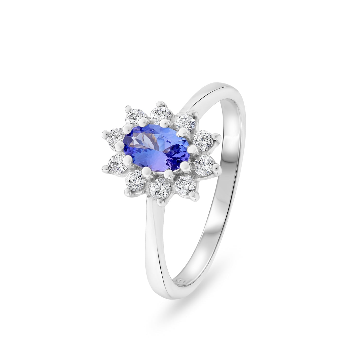 Diamond And Gemstone Cluster Ring. 0.25ct