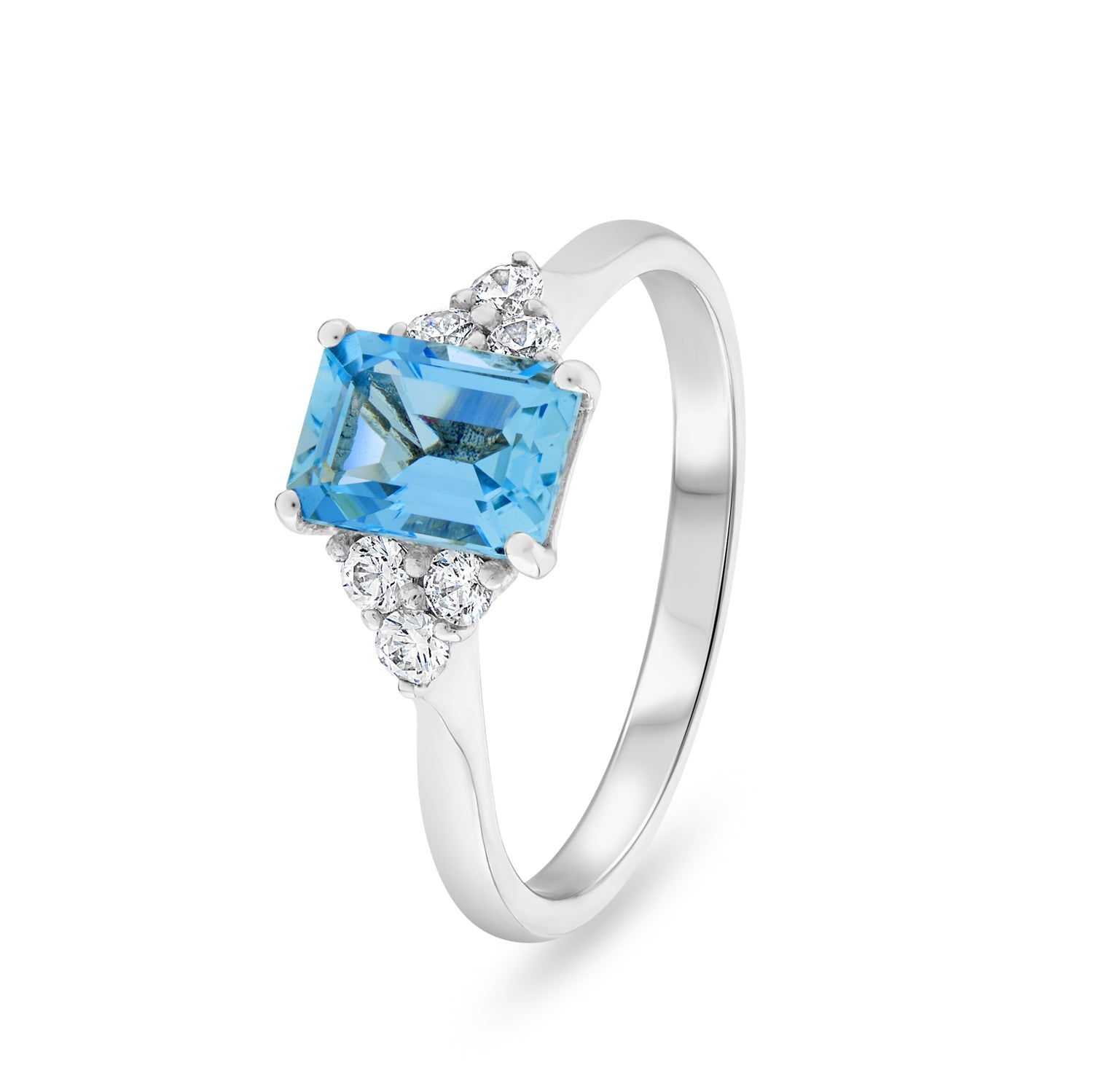 Diamond and Gemstone Ring. c0.22ct