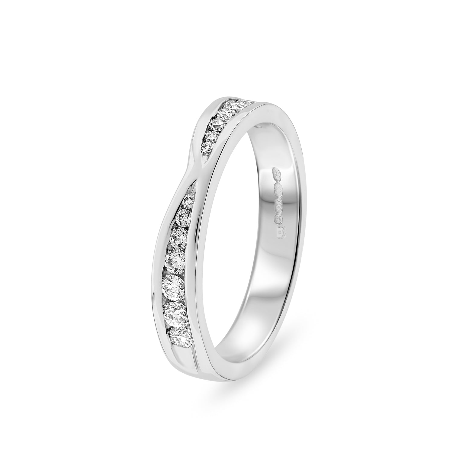 Diamond Shaped Wedding Ring. 0.30ct