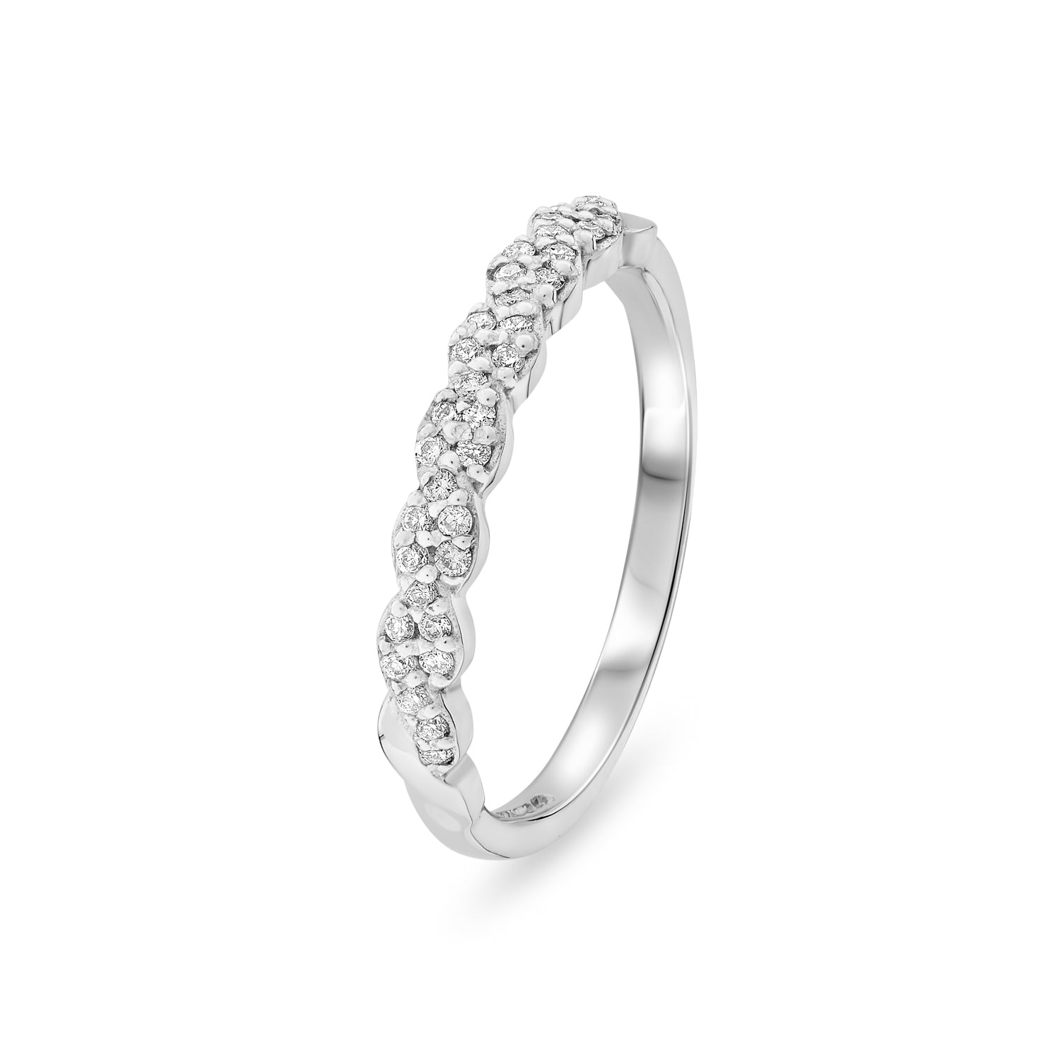 Diamond Twist Wedding Ring. 0.17ct